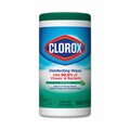 Clorox Towels & Wipes, White, Canister, Non-Woven Fiber, 75 Wipes, Fresh Scent, 6 PK CLO 01656